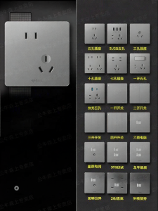 Bull | Domestic One Switch Five Hole Power Socket Star Gray