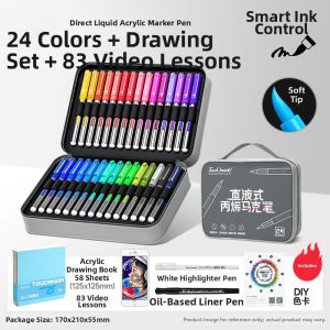 Touch mark | Soft Tip Art Markers for Students Flip Color Change