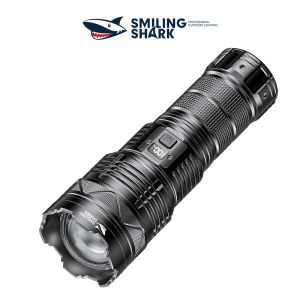1pcs SMILINGSHARK SD5990 Powerful Rechargeable Flashlight Zoomable Handheld Torch  for Outdoor Camping Hiking Lighting