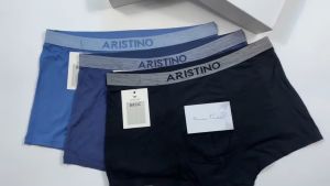 Quần boxer nam ARISTINO quần lót đùi nam dáng boxer vải cotton tre cạp cao dệt logo ôm nhẹ mền mịn co giãn kháng khuẩn khử mùi thấm hút tốt - ABX1616