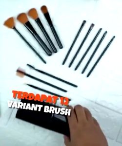 Kosmetik Wanita Kuas Set Brush Make Up Tabung Isi 12 Tube Brushset Makeup