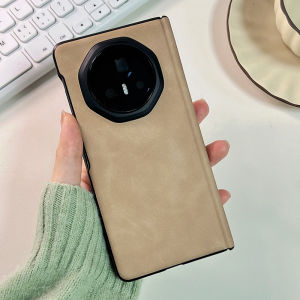 Luxury PU Sheepskin Leather Case for Honor Magic V3 Fold Shockproof Soft Magnetic Hinge Full-Body Protection Phone Casing Accessories for Huawei MagicV3