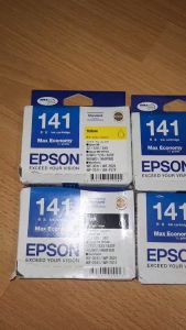 Epson 141 หมึกพิมพ์ของแท้ 100% กล่อมไม่สวย มีทั้งมีกล่องและไม่มีกล่อง สินค้าเป็นของแท้ 100%