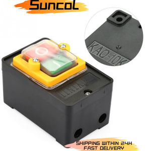KAO-10KH Waterproof ON/OFF Switch Button With Base 10A 220/AC380V Push Button Switch