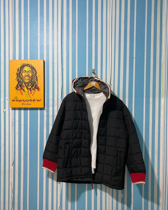 Never Seen Things Jaket Winter XL Trucker Puffer windbreaker 90s Outer work musim dingin jaket thrift