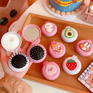 Gương kèm lược tròn mini thiết kế nhỏ gọn hình thú cực dễ thương