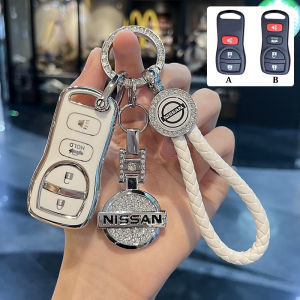 ปลอกกุญแจรถย NISSAN เคสกุญแจ NAVARA X-TRAIL TIIDA เคสกุญแจรีโมทรถยนต์ navara d40 key cover Murano key holder