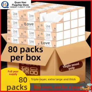 Household Use Economical Pack Tissues 80 Packs