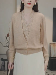 QINGNAER | Elegant Plus Size Cardigan Women Autumn Winter