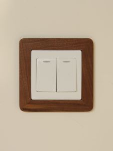New Chinese Style Wall Decorative Frame Solid Wood Switch Protection Cover Black Walnut Power Socket Cover Luxury Style Home Decor