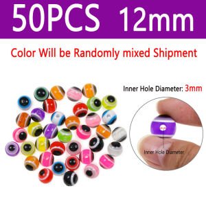 50/250PCS 5mm ~12mm Fishing Lure Round Eye Beads Fishing Rig Beads For Texas Rigs Carolina Rigs Fluke Rigs Slip Bobber Rigs
