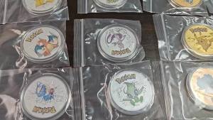 Bandai | Đồng Xu Kỷ Niệm Pokemon Vàng Huy Hiệu Hoạt Hình Pocket Monsters Đồ Lưu Niệm Kim Loại Dành Cho Người Hâm Mộ Và Sự Kiện