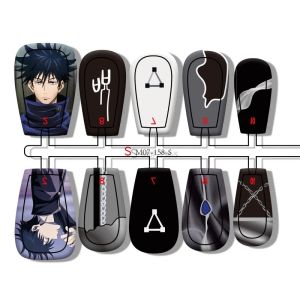 Anime Wearing Nail Tips Tapered Gradient Scalene Triangle Cartoon Design Nail Art False Nails Any Skin Type Aileen Brand