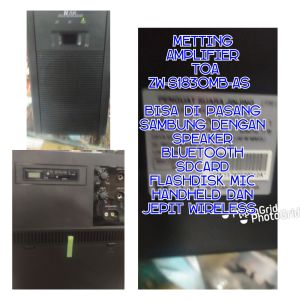metting Amplifier Toa Belanja toa zw‑s1830mb‑as sudah di lengkapi dengan 2mic wireless gemgan Dan Mic jepit bluetooth sdcard flashdisk bisa di outputkan langsung ke speaker 12 inci harga termurah