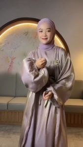 2Pcs Outer Shimmer Dress & Outfit Lebaran Elegan