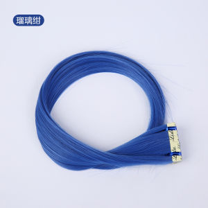 Ear-Hanging Hair Coloring Strips Seamless Extension Highlighted Fake Hair Pieces Womens Long Hair One-Piece Colorful Invisible Hair Patch