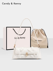 Candy&Kenny Fairy Breadstick Underarm Bag Commuter Style Single Shoulder Bag Soft Fabric And Synthetic Leather Small Size