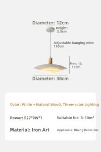 NSWR | Retro Restaurant Pendant Light Bar Table Lamp Japanese Tea Room Vintage Inn Single Head Flying Saucer Light