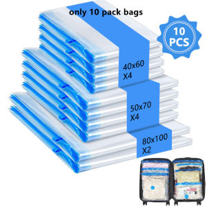 5-15Pack Vacuum Seal Storage Bags Multiple Sizes with Hand Pump80% Space Saver Bags for ClothesBlankets Home Travel Essentials