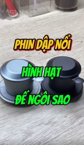 Phin cà phê nhôm Anode thiết kế đặc biệt nắp dập nổi hạt cà phê đế logo ngôi sao phin pha cafe chất lượng Mixmore