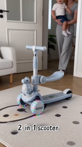 Woop Scooter for Kids 3 years old Foldable Height Adjustable Kids Scooter 2 Wheel Glitter