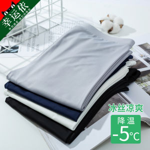 Ice Silk Leggings Womens Outwear Spring and Autumn Thin Black High Waist Slim Looking Elastic plus Size Tight Skinny Ankle-Length Pants