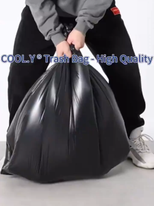 【Free Shipping】100Pcs Makapal Garbage Bags Extra Strong Thick Trash Bags S/M/L/XL Size Heavy Duty Kitchen Waste Bin Liner Black Garbage Bag Large Heavy Duty Kitchen Waste Bin Liner