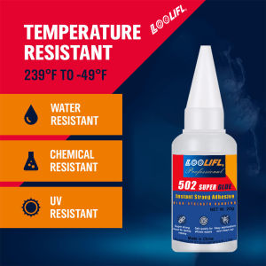 LOOLIFL Professional 502 Fast Glue Waterproof Universal Repair Adhesive Food Safe CA Glue for Plastic Wood Metal Ceramics Glass