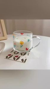 JeDa ถ้วยแก้วกาแฟ ถ้วยแก้วน้ำผลไม้ แก้วบอโลซิลิเกตสูง เนื้อหนาพิเศษ cola cup