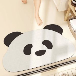 Cute Cartoon-Style Bathroom Mats Non-Slip Absorbent Shower Door Mats and Entryway Rugs Home Decor