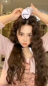 Portable Curling Iron Negative Ion Electric Splint Wet Dry Curlers 32mm Cute Wave Egg Rolls Hair Curlers Fast Heating 卷发棒 蛋蛋卷发器