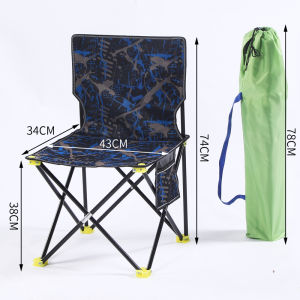 Ultra-light Portable Folding Fishing Stool Mini Outdoor Picnic Bench Train Travel Seat Metal Iron Alloy Nordic Style Stool