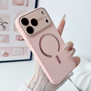 Luxury Glass Lens Frosted For Magsafe Magnetic Phone Case For iPhone 18 17 16 15 14 13 Pro Max Wireless Charge Shockproof Cover