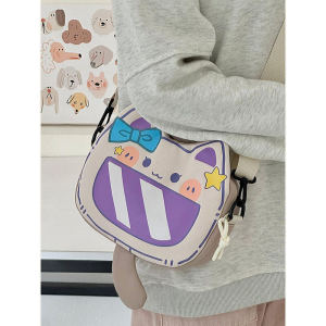 Cute Kitten Bag Female Messenger Bag Japanese Style All-Match Cartoon Partysu Shoulder Bag Cute Girl Girls Mobile Phone Bag