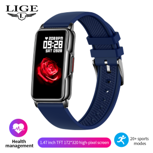 LIGE | LIGE New Luxury Smart Watch Women Men Heart Rate Blood Oxygen Monitor Waterproof Sport Fitness Ladies Smartwatch For Android ios