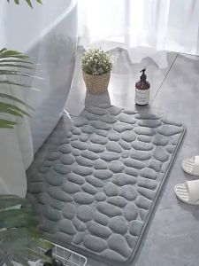 I-FASHION Door mat Bathroom doorway Goose soft stone memory foam absorbent bathroom bedroom floor shower mat Non slip door quick drying mat