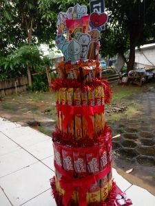 SNACK TOWER 3 SUSUN || EDISI MERAH || UANG TARIK