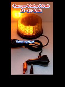 Lampu Rotary Rotari Blitz Warning Light Variasi Mobil Ambulan Truk Truck 12-24 Volt 16 LED