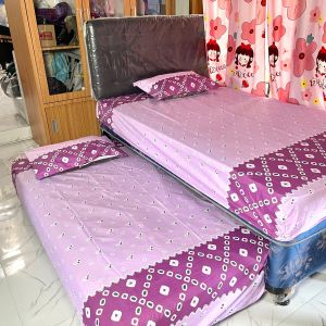 sprei sorong tidak rumbai 2in1