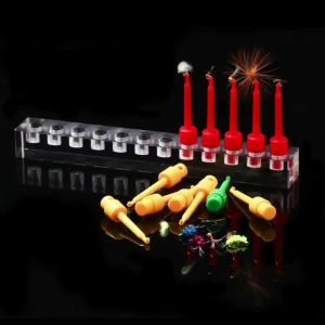 1pc/1set Crystal Acrylic Display Stand Fishing Lure Shelf Holder Storage Fishing Flies Hook Clips Fishing Tool Fish Accessories