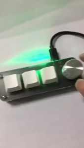 3 Keys 1 Knob Programmable Mechanical Mini Macro Keyboard RGB Backlit Custom Shortcut Keypad For PC Gaming Editing Office Work
