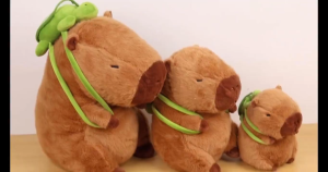 Capybara Plush Toys 23cm Cute Capybara Anime Fluffy Toy Backpack Stuffed Plushie Doll