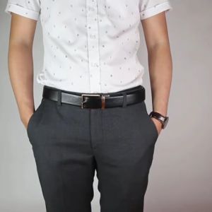 Dây lưng nam thời trang khoá kim FRD06 dây thắt lưng khóa cài công sở