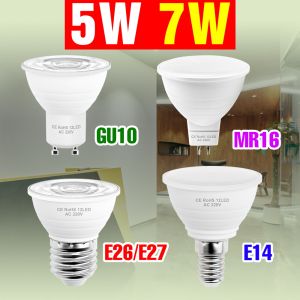 E27/E26 LED Bulb E14 Ceiling Lamp GU10 Spotlight MR16 LED Chandelier Bulbs GU5.3 220V For Home Living Room Bedroom Soft Lighting