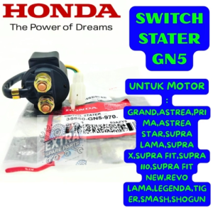 SWITCH STATER/BENDIK KODE GN5 HONDA ASTREA GRAND SUPRA LEGENDA REVO TIGER KUALITAS ASLI 100% ORI .