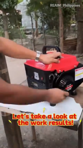 REAIM Portable 950W Gasoline Generator Set - All-Copper Ultra Quiet 2/4-Stroke Heavy Generator with Manual Start