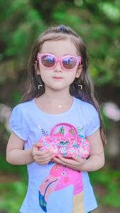 Kacamata Anak Anti UV Model Lucu Gambar Mermaid / Aksesoris Fashion Anak Import U2046