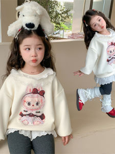 Girls Cartoon Print Sportswear Set 2025 Autumn New Style Baby Two-Piece Suit Comfortable Material Fashionable Design