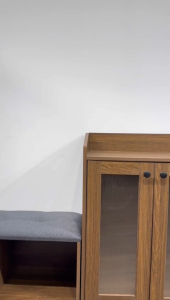 🔥Acrylic 2 Door Shoe Cabinet / Rak Kasut / Almari Kasut / Cabinet / Almari / 鞋櫃 / Stool Cushion Seat - Metal Leg