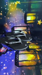 MIZEO STREET Sandal Jepit Pria Wanita Dewasa Spon Lentur Dua Warna Abu Hitam M024